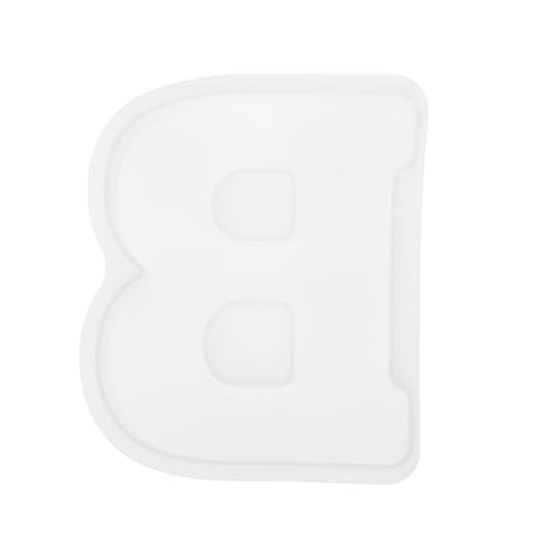 QUARKZMAN 5 Zoll Große 3D Alphabet Buchstabenform für Harz, Große Buchstabenform aus Silikon für Epoxidharz Kunst DIY Handwerk Dekoration, Weiß von QUARKZMAN