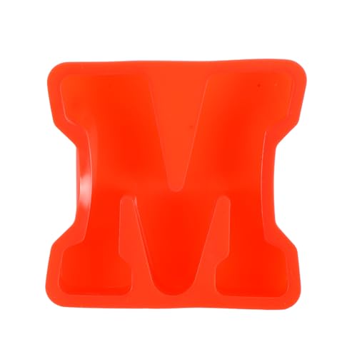 QUARKZMAN 5 Zoll Große 3D-Alphabet-Buchstabenform für Harz, Großer Buchstabe M aus Silikon für Epoxidharz-Kunst DIY Handwerk Dekoration, Rot von QUARKZMAN