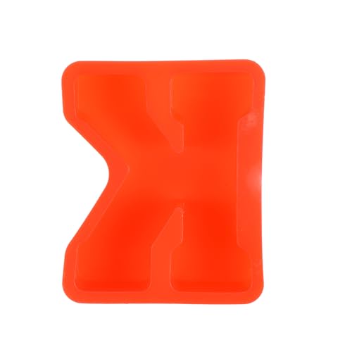QUARKZMAN 5 Zoll Große 3D-Alphabet-Buchstabenform für Harz, K Großbuchstaben-Silikonbuchstabenform für Epoxidharz-Kunst DIY-Handwerk Dekoration, Rot von QUARKZMAN