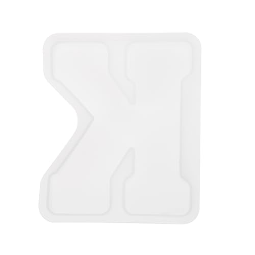 QUARKZMAN 5 Zoll Große 3D-Alphabet-Buchstabenform für Harz, K Großbuchstaben-Silikonbuchstabenform für Epoxidharz-Kunst DIY-Handwerk Dekoration, Weiß von QUARKZMAN