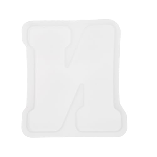 QUARKZMAN 5 Zoll Große 3D Alphabet Buchstabenform für Harz, N Großbuchstabe Silikon Buchstabenform für Epoxidharz Kunst DIY Handwerk Dekoration, Weiß von QUARKZMAN