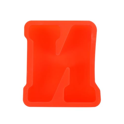 QUARKZMAN 5 Zoll Große 3D-Alphabet-Buchstabenform für Harz, N-Großbuchstabe Silikonbuchstabenform für Epoxidharz-Kunst DIY-Handwerk Dekoration, Rot von QUARKZMAN