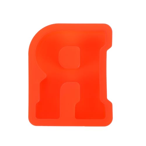 QUARKZMAN 5 Zoll Große 3D-Alphabet-Buchstabenform für Harz, R-Großbuchstabe Silikonbuchstabenform für Epoxidharz-Kunst DIY-Handwerk Dekoration, Rot von QUARKZMAN