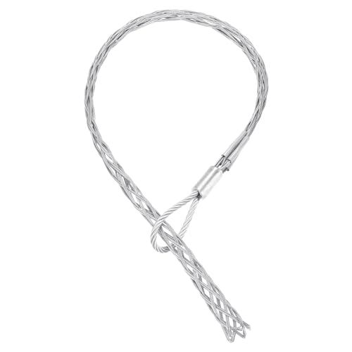 QUARKZMAN 50-60mm OD Kabelziehsocken Griff 1,8m Vorwärtsziehen Drahtgeflechtzieher Socken Griff Verzinkte Stahl-Drahtziehwerkzeuge von QUARKZMAN