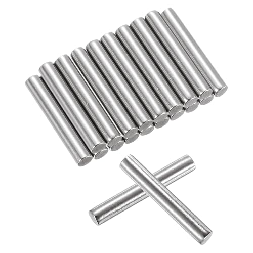 QUARKZMAN 50 Stück 4mm x 25mm Regalbodenträger, Regalstifte Zylinderstift, Verstellbare Regalbodenhalter Bodenträger Edelstahl Silber (0,15 x 0,98 Zoll) von QUARKZMAN