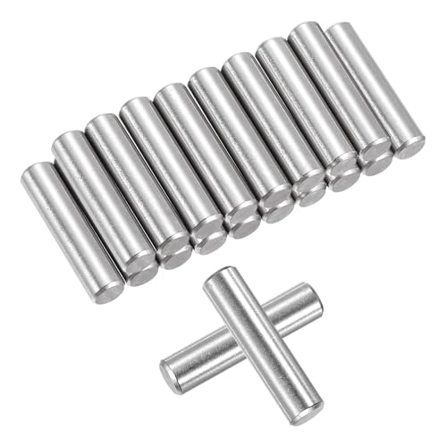 QUARKZMAN 50 Stück 6mm x 25mm Regalbodenträger, Regalstifte Zylinderstift, Verstellbare Regalbodenhalter Bodenträger Edelstahl Silber (0,23 x 0,98 Zoll) von QUARKZMAN