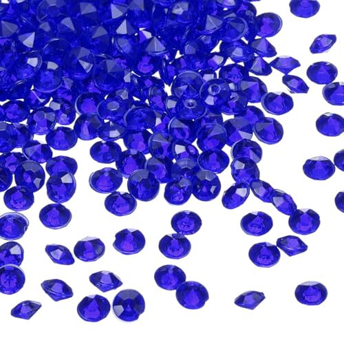 QUARKZMAN 5000 Stück Hochzeitstisch Konfetti Fake Kristalle Acryl Diamanten Strass Vasenfüller Edelsteine für Basteln, Tischmitte Dekor, Brautdusche Party (Dunkelblau, 4,5mm) von QUARKZMAN