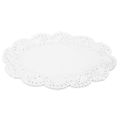 QUARKZMAN 50Pcs Weiße Spitzendeckchen Aus Papier 7,5 X10O Zoll Vale Papierdeckchen Tischset Für Hochzeit, Geburtstag, Teeparty von QUARKZMAN