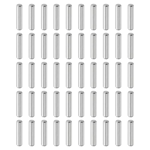 QUARKZMAN 50Stk 5mm x 22mm Dübelstifte, 304 Edelstahl Zylindrische Regalstützpins Positionierstift Regalbefestigungselemente Für Bücherregal Schrank Möbelkomponente (GB119), Silber von QUARKZMAN