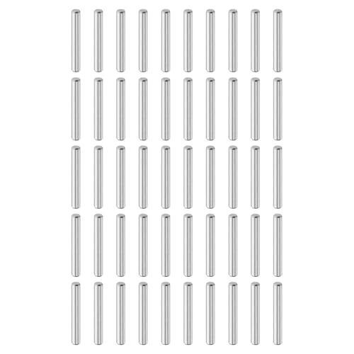 QUARKZMAN 50Stk 5mm x 35mm Dübelstifte, 304 Edelstahl Zylindrische Regalstützpflöcke Positionierstift Regalbefestigungselemente für Bücherregal Schrank Möbelkomponente (GB119), Silber von QUARKZMAN