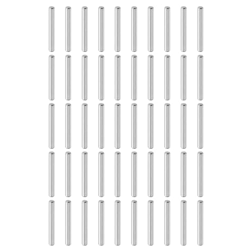 QUARKZMAN 50Stk 5mm x 40mm Dübelstifte, 304 Edelstahl Zylindrische Regalstützpflöcke Positionierstift Regalbefestigungselemente für Bücherregal Schrank Möbelkomponente (GB119), Silber von QUARKZMAN