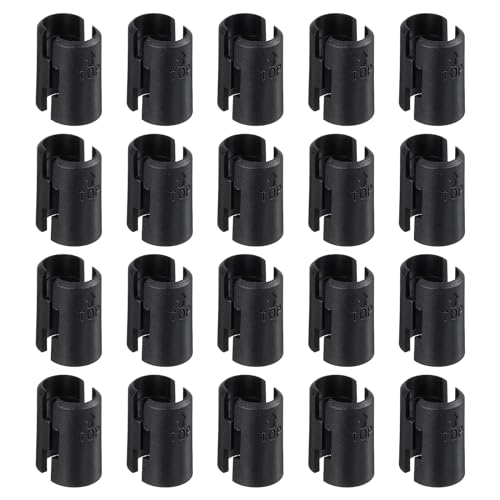 QUARKZMAN 50Stk Draht Regalboden Verschlussklammern Plastik Regalklemmen für 1/2" Post Shelving Regal Hülsen Ersatz für Draht Shelving System Schwarz von QUARKZMAN