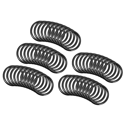 QUARKZMAN 50Stücke Nitril O-Ring Dichtungsring Unterlegscheibe 17mm x 14mm x 1,5mm für Wasserhahn Klempner Reparatur Dichtung Verbindung, Schwarz von QUARKZMAN