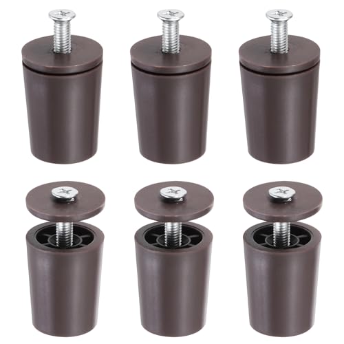 QUARKZMAN 6 Stück Anschlagpuffer Stopper für Rollladen 28mm Rolladenstopper Kunststoff Anschlagstopfen mit Unterlegscheiben & Schrauben für Rollo Jalousien Rolladenpanzer Lamellen, Braun von QUARKZMAN