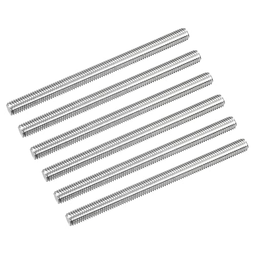 QUARKZMAN 6 Stück Gewindestange M8x110mm Vollgewindstange 304 Edelstahl V2A Gewindestangen A2 Metrisch Gewindebolzen VA Gewindestab Rechtsgewinde Gewindestifte Fully Threaded rods von QUARKZMAN