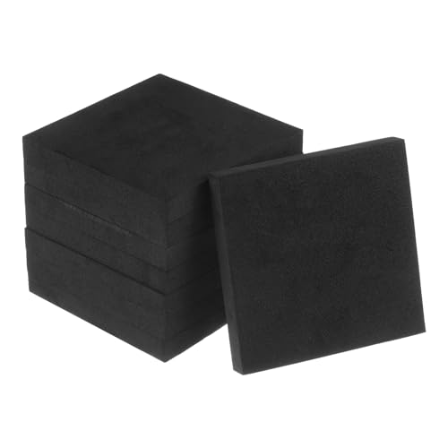 QUARKZMAN 6 Stück Gummi Schwingungsdämpfer Pads 20mm dick x 100mm lang Antivibrationsmatte Quadratische Waschmaschinen Unterlage Unterlegplatten Gummiblock für HVAC Kompressor Klimaanlage von QUARKZMAN