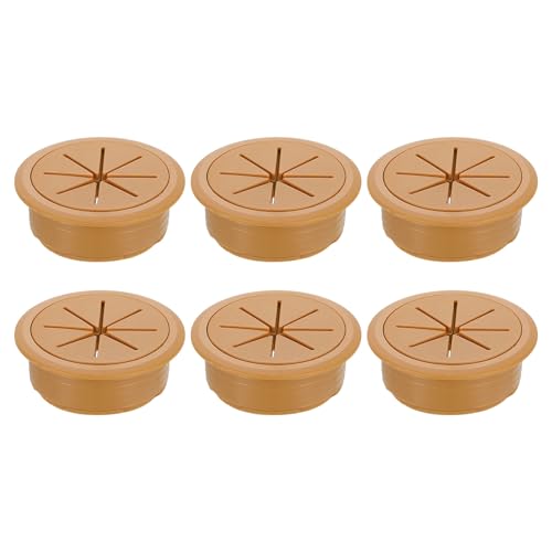 QUARKZMAN 6 Stück Schreibtischdurchführung, 1,97 Zoll 50 mm Schreibtischkabellochabdeckung, Schreibtischdrahtloch Einsatz für Home Office Tisch Schrank Kabelorganisator, Braun QUARKZMAN 6 Stück Schreibtischdurchführung, 1,97 Zoll 50 mm Schreibtischkabellochabdeckung, Schreibtischdrahtloch Einsatz für Home Office Tisch Schrank Kabelorganisator, Braun von QUARKZMAN