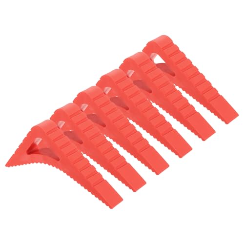 QUARKZMAN 6 Stück Türstopper, 0,83" Nicht-kratzender stapelbarer Gummistopper für Bodenfenster-Türspalten Teppichfliesen, Rot von QUARKZMAN