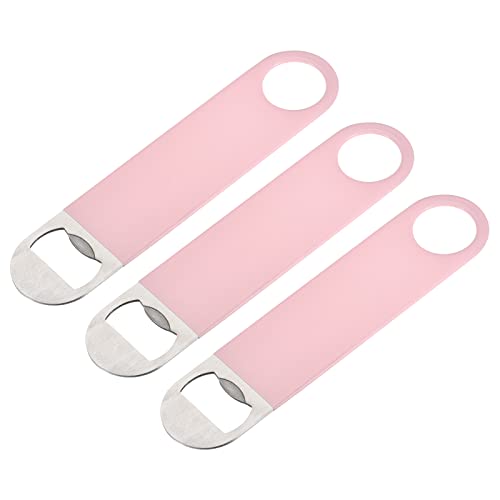 QUARKZMAN 6St. Bierflaschenöffner Flacher Flaschenöffner aus Edelstahl 7.08" Lang für Männer Frauen Küche Restaurant Partybedarf Rosa von QUARKZMAN