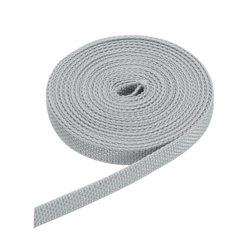 QUARKZMAN 6m Rolladengurt 14 mm für Rolladen Aufschraubwickler Gurtwickler Aufputz, Türen Fenster Rolladen Gurtband Jalousie Rollladen Austauschen Reparaturset, Grau von QUARKZMAN