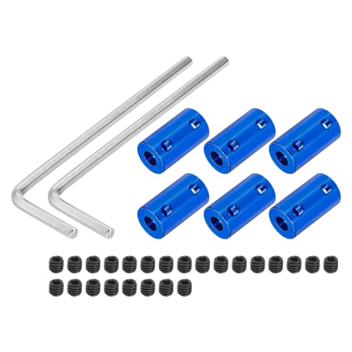 QUARKZMAN Wellenkupplung Verbinder mit Bohrung von 6mm-6mm Länge 25mm φ 14mm 6 Pcs Wellenkupplungen M4 Aluminiumlegierung Starre Kupplung für Motorzubehör 3D-Drucker DIY-Roboter Tiefblau QUARKZMAN Wellenkupplung Verbinder mit Bohrung von 6mm-6mm Länge 25mm φ 14mm 6 Pcs Wellenkupplungen M4 Aluminiumlegierung Starre Kupplung für Motorzubehör 3D-Drucker DIY-Roboter Tiefblau von QUARKZMAN
