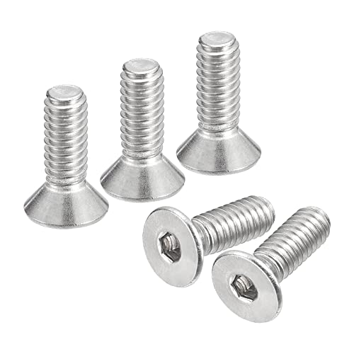 QUARKZMAN 100Stk #8-32x1/2" Flach Senkkopf Steckdose Kappe Schrauben 304 Edelstahl Sechskant Steckdose Flachkopf Schrauben Voll Gewinde Senkkopf Bolzen von QUARKZMAN