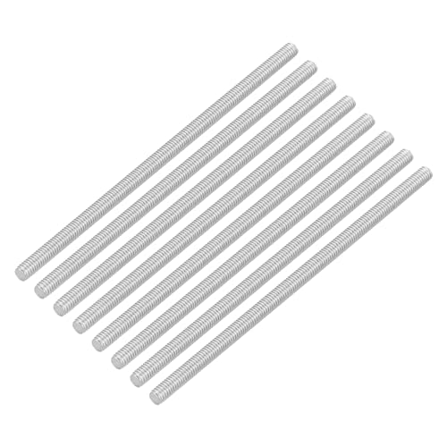 QUARKZMAN 8 Stück Gewindestangen, M3 x 70mm, 304 Edelstahl, Gewindestab mit metrischem Vollgewinde, M3-0,5 Gewindesteigung für Möbel- und Maschinenmontage von QUARKZMAN