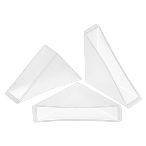 QUARKZMAN 8 Stück Kunststoffeckschützer 10x50mm Rechtwinklige Form Glas-Eckenschützer Kissen für den Eckschutz von Glas, Spiegel, Fliesen, Weiß von QUARKZMAN