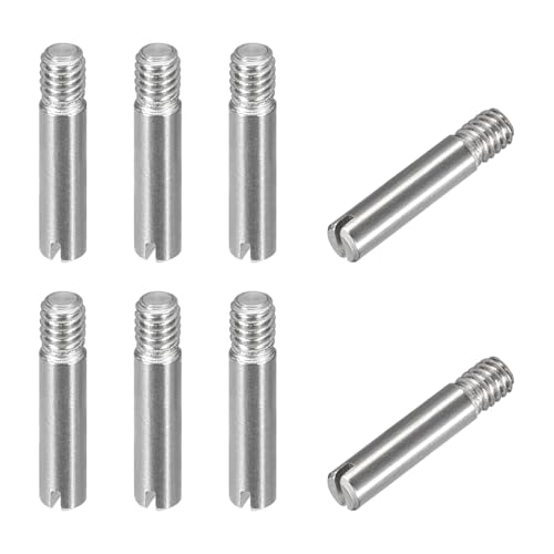 QUARKZMAN 8 Stück M2.5 x 12mm Dübel Set Geschlitzter, Spannstift Sortiment Zylindrischer Stift aus 304 Edelstahl, Gewindedübel für Möbel Schränke Vitrine Kleiderschrank von QUARKZMAN