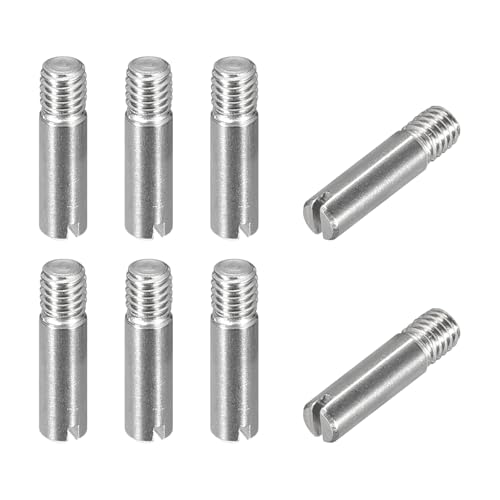 QUARKZMAN 8 Stück M3 x 12mm geschlitzt männlich gerade Gewindestifte, Spannstift Sortiment Zylindrischer Stift aus 304 Edelstahl, Gewindedübel für Möbel Schränke Vitrine Kleiderschrank von QUARKZMAN