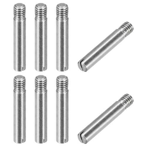 QUARKZMAN 8 Stück M6 x 40mm Dübel Set Geschlitzter, Spannstift Sortiment Zylindrischer Stift aus 304 Edelstahl, Gewindedübel für Möbel Schränke Vitrine Kleiderschrank von QUARKZMAN