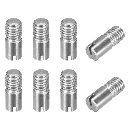 QUARKZMAN 8 Stück M8 x 20mm geschlitzt männlich gerade Gewindestifte, Spannstift Sortiment Zylindrischer Stift aus 304 Edelstahl, Gewindedübel für Möbel Schränke Vitrine Kleiderschrank von QUARKZMAN