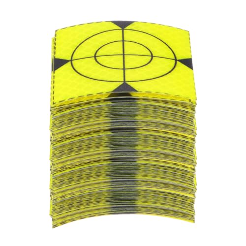 QUARKZMAN 80 Stück TotalStation Reflektor 60x60mm Selbstklebende Reflektierende Folie Vermessungszielmarken für Totalstationen, Grün. von QUARKZMAN