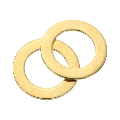 QUARKZMAN 80 Stück Unterlegscheiben Set, M6 x 10mm x 0.5mm Messing Ring Beilagscheiben Sortiment, Flach Sicherungsscheiben Dichtungsring Metallscheiben für Schrauben Bolzen Muttern von QUARKZMAN