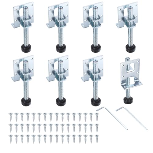 QUARKZMAN 8Pack Verstellbare Möbelnivellierfüße, 4.13" Schwere Möbelnivellierer Metallmontagehalterungen Für Werkbank Schrank Kleiderschrank, Silber QUARKZMAN 8Pack Verstellbare Möbelnivellierfüße, 4.13" Schwere Möbelnivellierer Metallmontagehalterungen Für Werkbank Schrank Kleiderschrank, Silber von QUARKZMAN