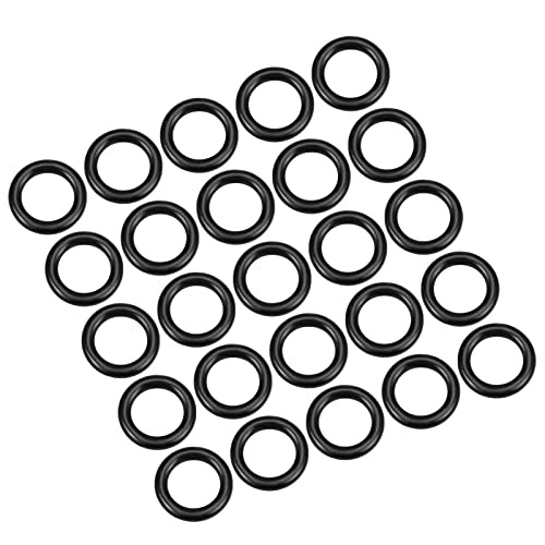 QUARKZMAN 8mm x 5mm x 1.5mm Nitrilkautschuk O-Ringe x 25 Stücke Rund Dichtungsscheibe für Wasserhahn Klempner Reparatur Dichtung Verbindung [Schwarz] von QUARKZMAN