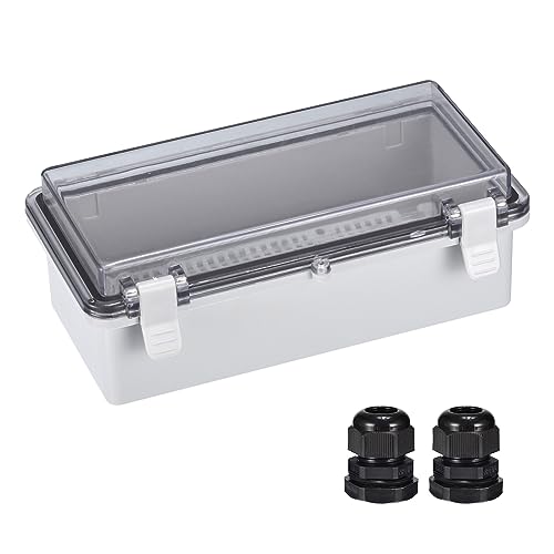 QUARKZMAN Abzweigdose Elektrisch Gehäuse IP67 Wasserdicht ABS Plastik mit Klappdeckel Montageplatte Wandhalterung Kabel Verschraubungen 200 mm x 100 mm x 70 mm QUARKZMAN Abzweigdose Elektrisch Gehäuse IP67 Wasserdicht ABS Plastik mit Klappdeckel Montageplatte Wandhalterung Kabel Verschraubungen 200 mm x 100 mm x 70 mm von QUARKZMAN