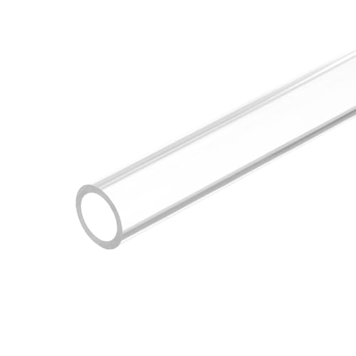 QUARKZMAN Acrylrohr Klarer Rundrohr 10mm(3/8 Zoll) ID 14mm OD 6" für Lampen und Laternen, Wasserkühlsystem von QUARKZMAN