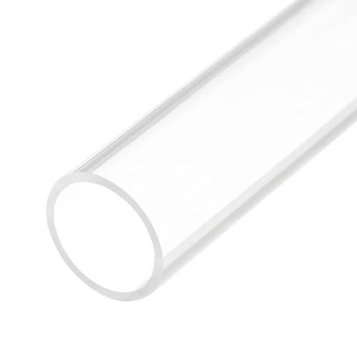 QUARKZMAN Acrylrohr Transparenter Steifer Rundrohr 21mm ID 25mm OD 6" für Lampen und Laternen, Wasserkühlsystem von QUARKZMAN