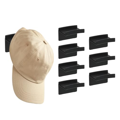 QUARKZMAN Cap Halterung Wand, 8 Stück Selbstklebend Cap Organizer, Kappenhalter zur Wandmontage Mützenhalter für Baseballkappen, Schals, Handtücher, Aufbewahrungsregal, Schwarz QUARKZMAN Cap Halterung Wand, 8 Stück Selbstklebend Cap Organizer, Kappenhalter zur Wandmontage Mützenhalter für Baseballkappen, Schals, Handtücher, Aufbewahrungsregal, Schwarz von QUARKZMAN
