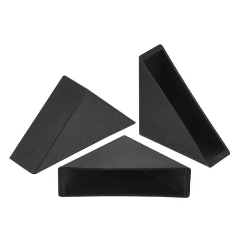 QUARKZMAN Eckenschutz Kantenschutz 12x50mm Dreiecksform Glas-Eckschützer Kissen 50 Stück Kunststoffeckschützer für Eckschutz von Glas, Spiegel, Fliesen, Schwarz von QUARKZMAN