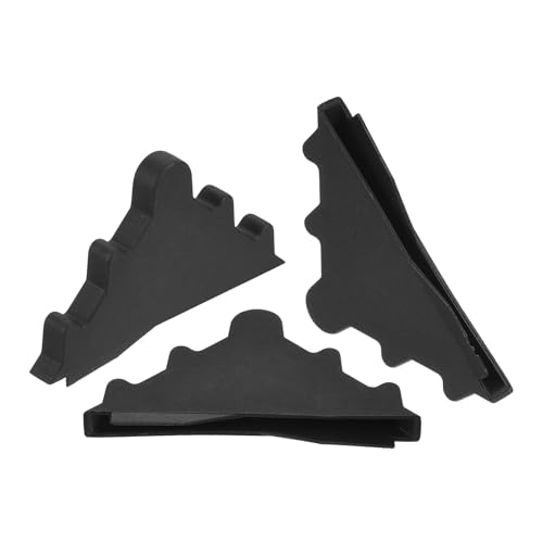 QUARKZMAN Eckenschutz Kantenschutz 4x65mm Dreiecksform Glas-Eckschützer Kissen 50 Stück Kunststoffeckschützer für Eckschutz von Glas, Spiegel, Fliesen, Schwarz von QUARKZMAN
