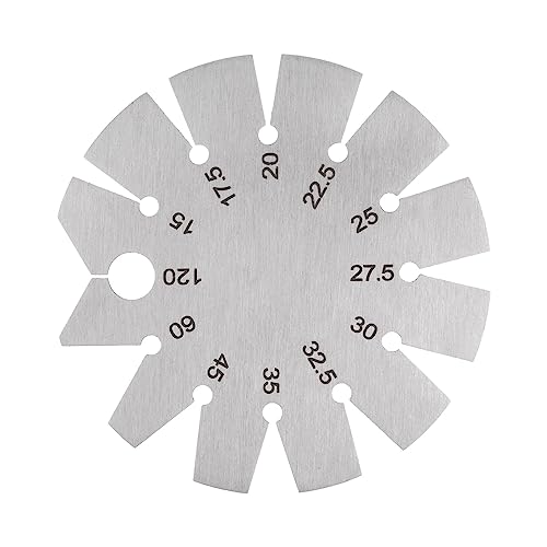 QUARKZMAN Fasenlehre Edelstahl Axt Winkel Lehre 15-120° Knife Klinge Winkel Spurweite Runde Form für Messer Winkel Kontrolle von QUARKZMAN