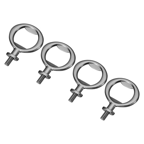 QUARKZMAN Flaschenöffner, 4 Stück 53mm - Schraubverschluss Bieröffner aus Zinklegierung, flache Einsätze Gewinde-Hardware für Hochzeit, Weinparty, DIY-Basteln und Handarbeit (Schwarz) von QUARKZMAN