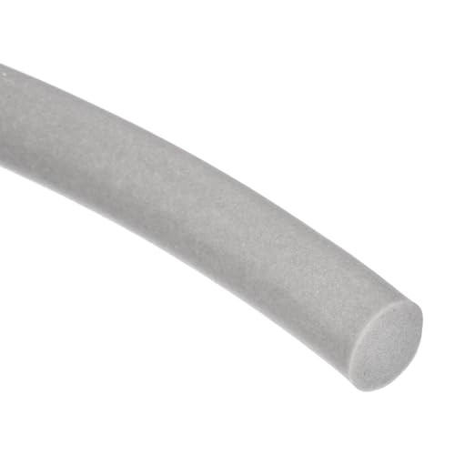 QUARKZMAN Fugenfüllprofil Silikon Dichtschnur 12mm OD 2,5m 8ft Fugendichtband Rundschnur Schwammgummi Fugendichtschnur für Lager, Schaumrohrisolierung, Abdichtung Fensterfugen, Grau von QUARKZMAN