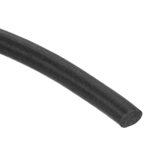QUARKZMAN Fugenfüllprofil Silikon Dichtschnur 6,5 mm OD 2,5 m 8ft Fugendichtband Rundschnur Schwammgummi Fugendichtschnur für Lager, Schaumrohrisolierung, Abdichtung Fensterfugen, Schwarz von QUARKZMAN