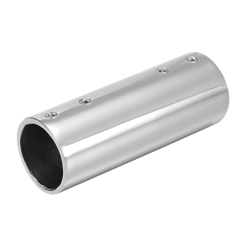 QUARKZMAN Gerader Rohrverbinder, 316 Edelstahl 2-Wege Handlaufrohrverbinder 100mm Länge, für 1-3/16"(30mm) OD Handlauf Geländer von QUARKZMAN