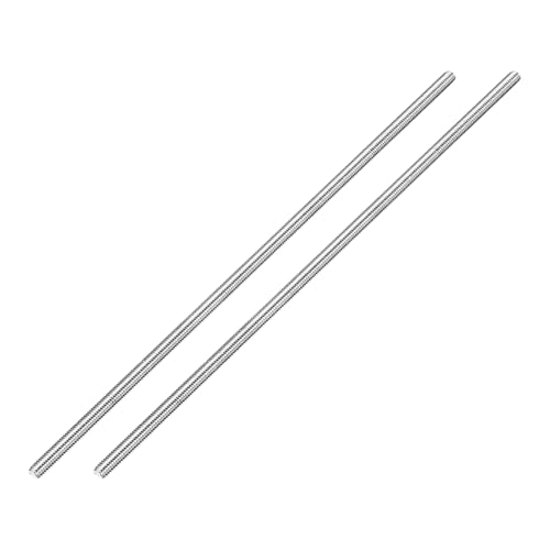 QUARKZMAN Gewindestange M6 x 250mm 1mm Vollgewindespindel Gewindesteigung 304 Edelstahl Rechtsgewindespindelstangen Langgewindeschraube 2er Pack von QUARKZMAN