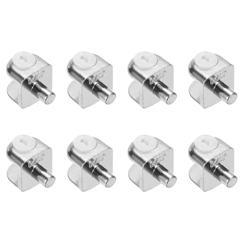 QUARKZMAN Glasregal Halterung Pflöcke 8Stk Zinklegierung Einstellbar Glas Klammern mit Pin Wand Montierte Regalständer Stützen für 4-8mm Hartglas von QUARKZMAN