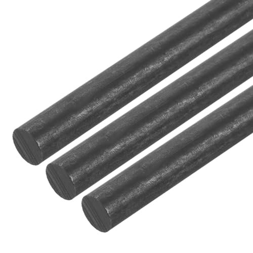 QUARKZMAN Graphitstab, Graphitrührstab Zylinder Stab Kohlestab 250x11mm Schwarz für Elektrode, Schmelzen, Gießen, Schmelztiegel, Packung mit 3 Stück von QUARKZMAN